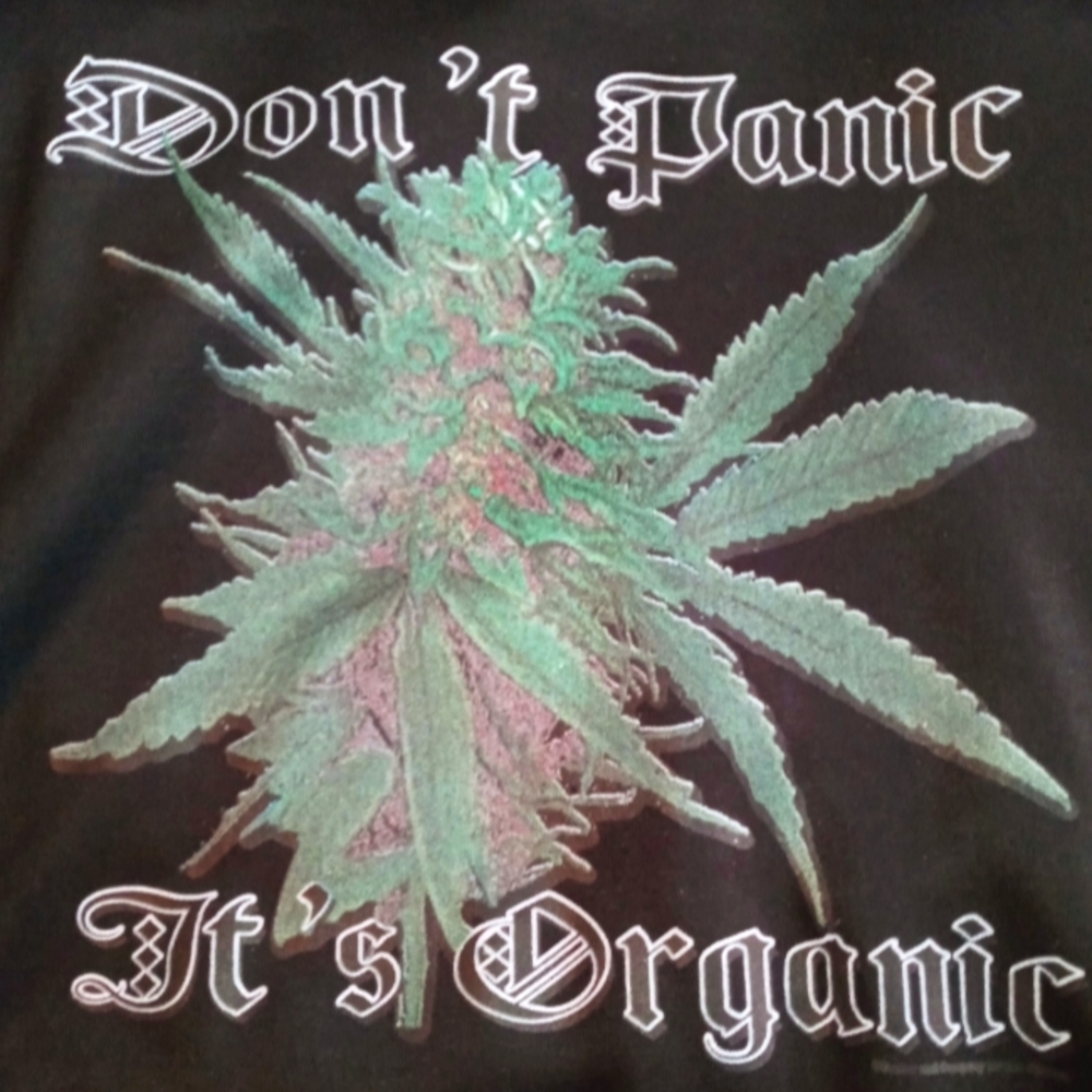 2xl Black( Don't panic it's organic.) Hoodie &Beanie - Picture 3 of 5